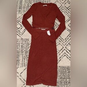 Abercrombie & Fitch Brick Red Knit Ensemble